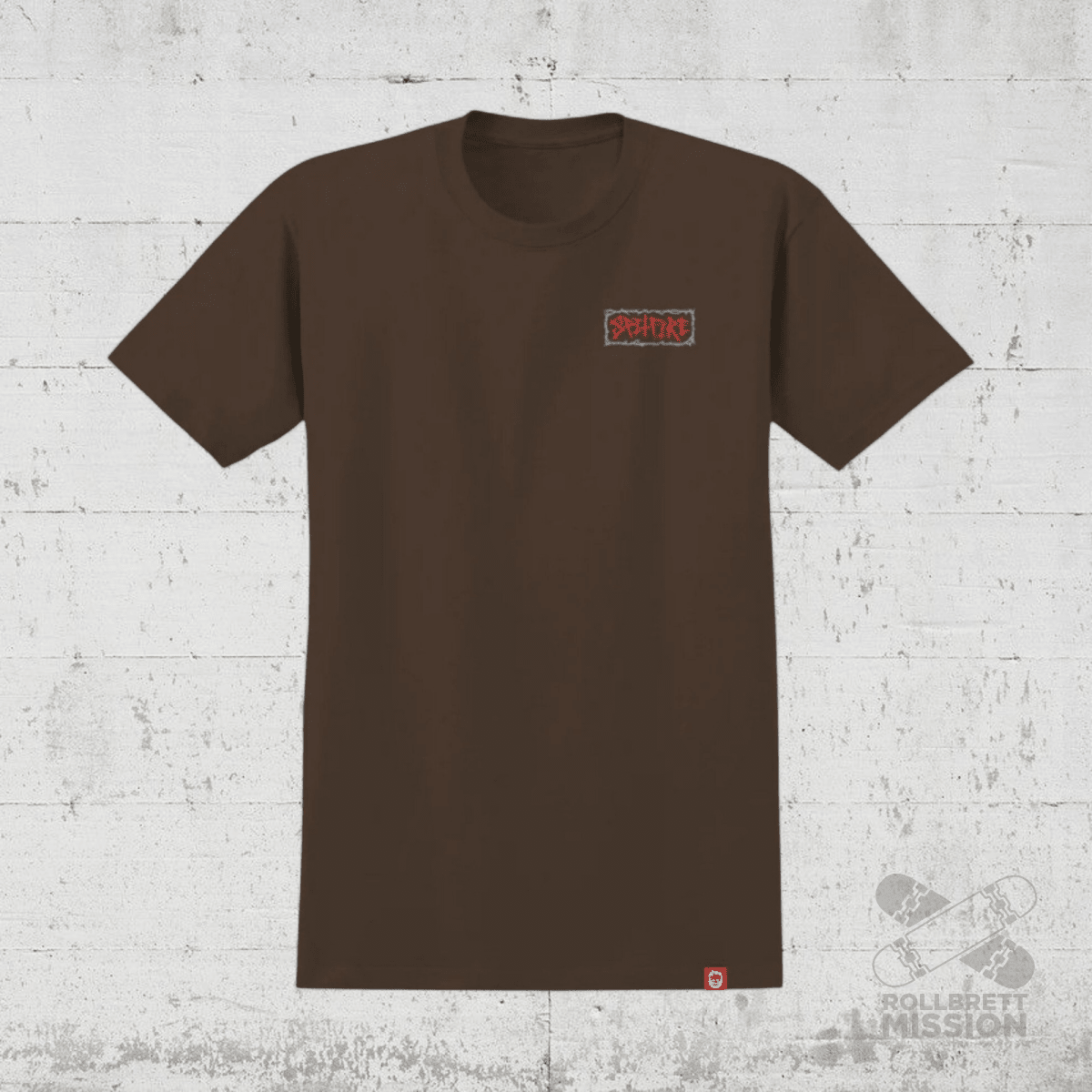 Spitfire T-Shirt Gasmask dark chocolate - Rollbrett Mission