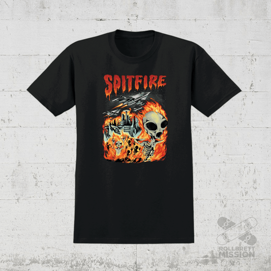 Spitfire T-Shirt Invasion black - Rollbrett Mission