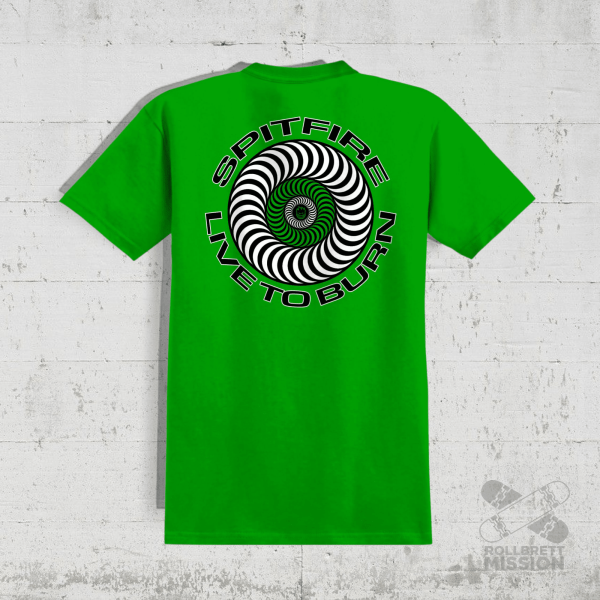 Spitfire T-Shirt Live To Burn classic irish green - Rollbrett Mission