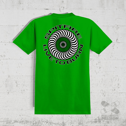 Spitfire T-Shirt Live To Burn classic irish green - Rollbrett Mission