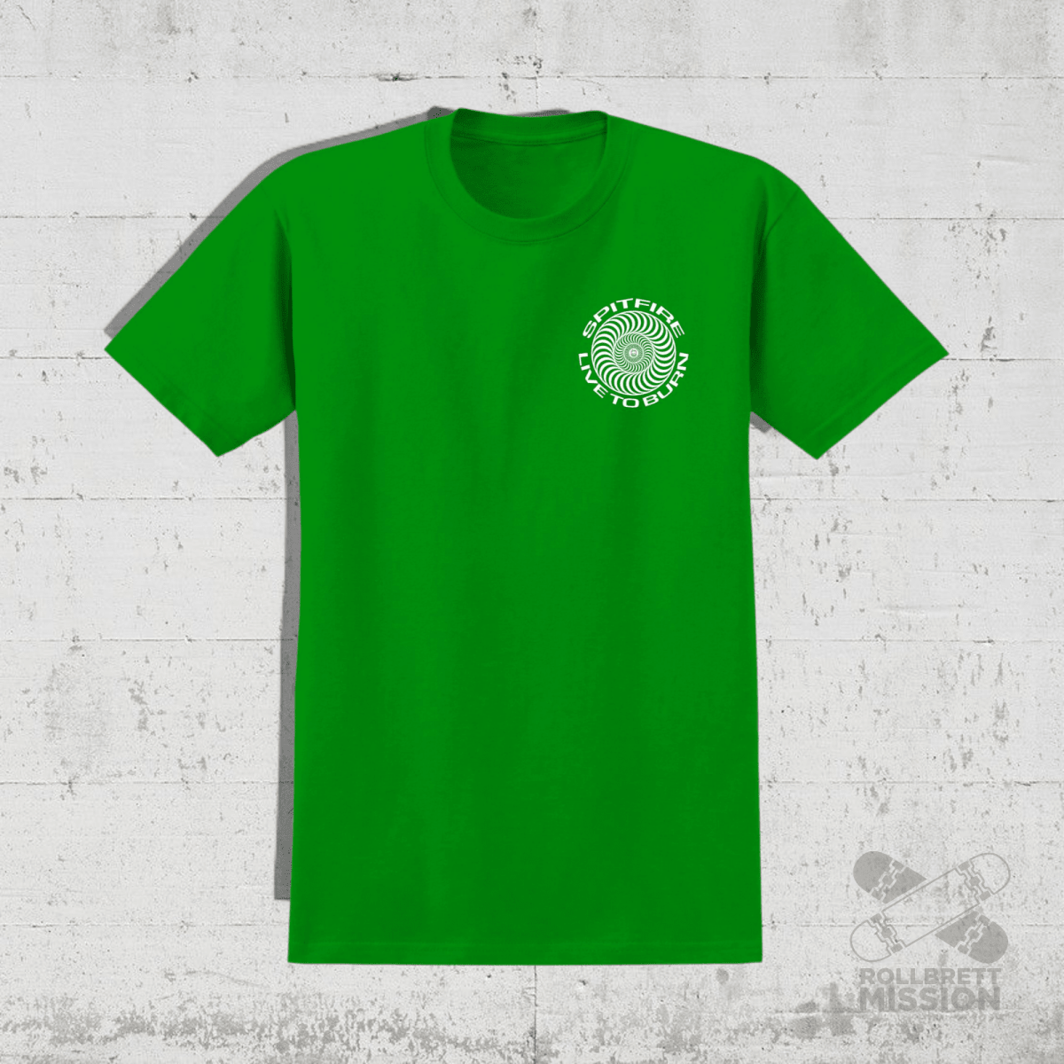 Spitfire T-Shirt Live To Burn classic irish green - Rollbrett Mission