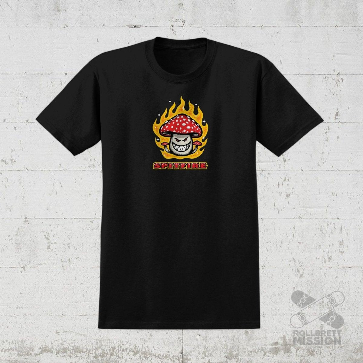 Spitfire T-Shirt Mushroom Bighead black - Rollbrett Mission