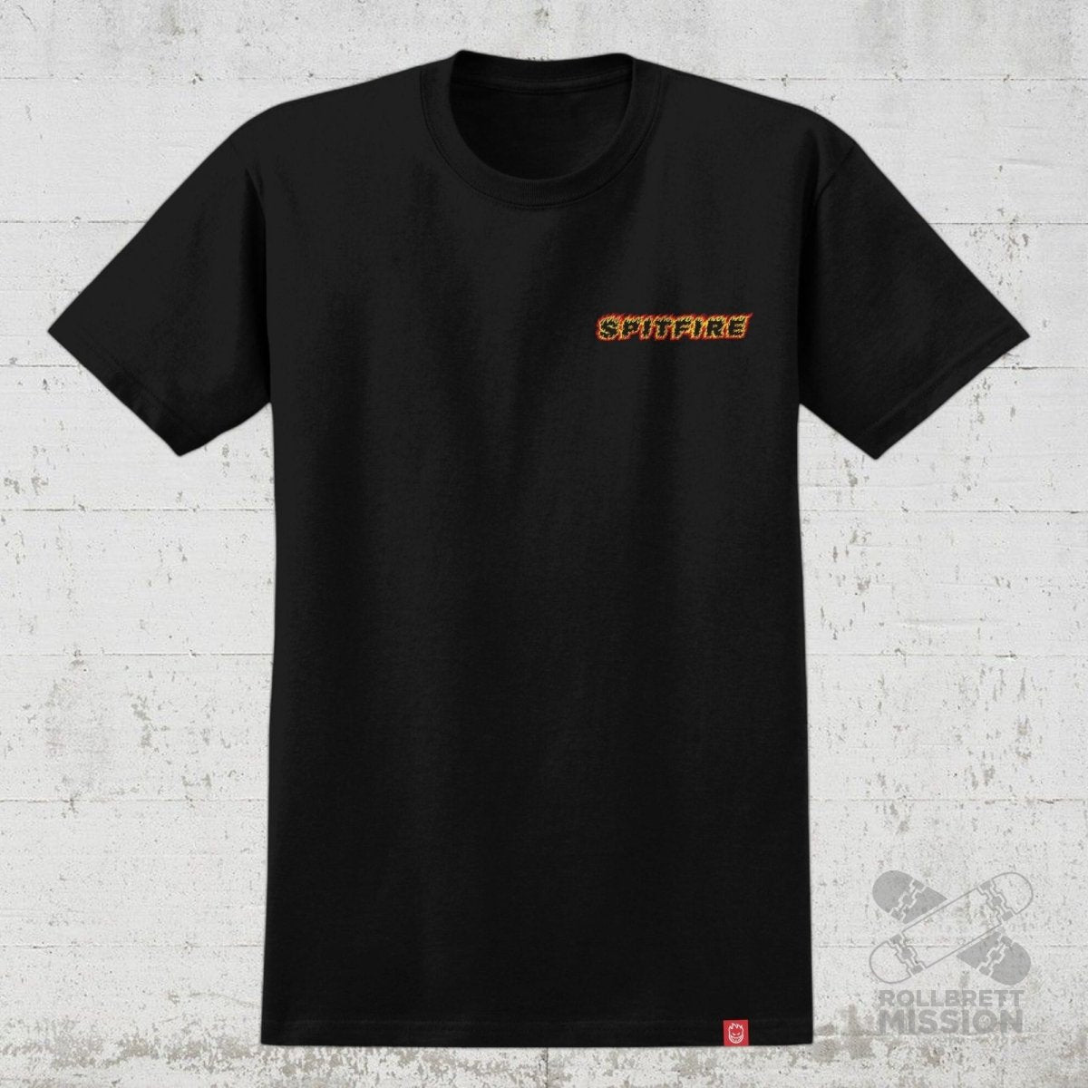 Spitfire T-Shirt OG Classic Flame black - Rollbrett Mission