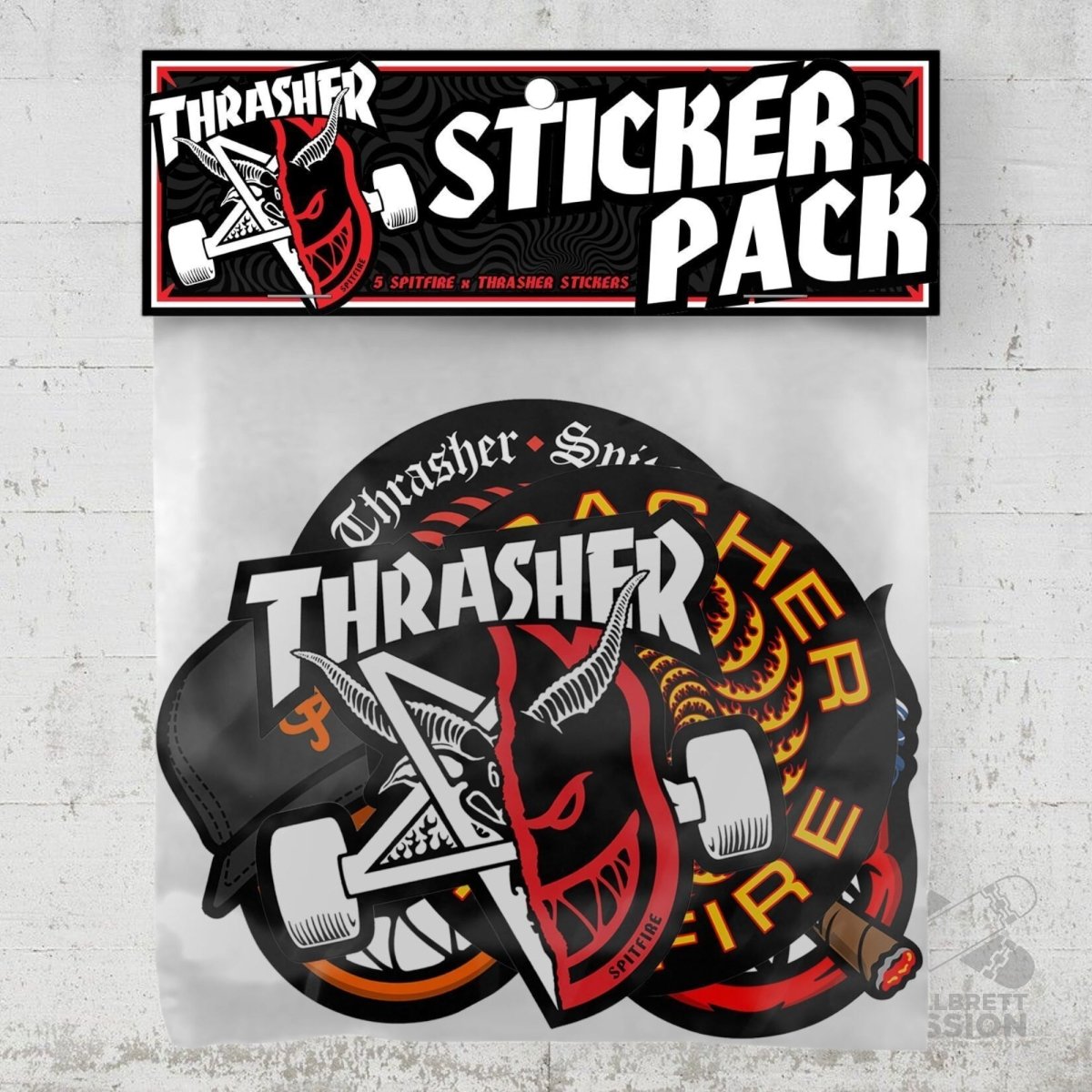 Spitfire x Thrasher Sticker Pack - Rollbrett Mission