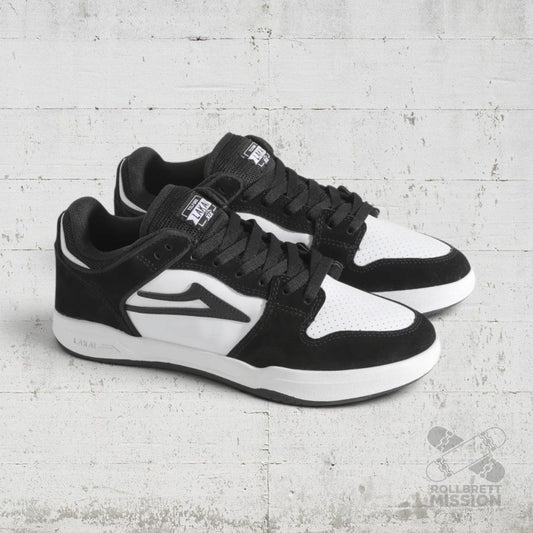 Telford Low Skateshoe black white suede - Skateboard - Schuhe - Rollbrett Mission