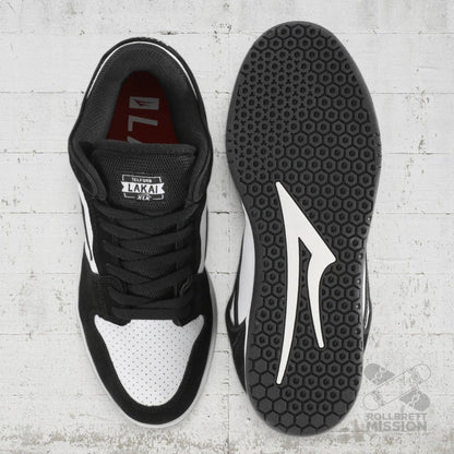 Telford Low Skateshoe black white suede - Skateboard - Schuhe - Rollbrett Mission