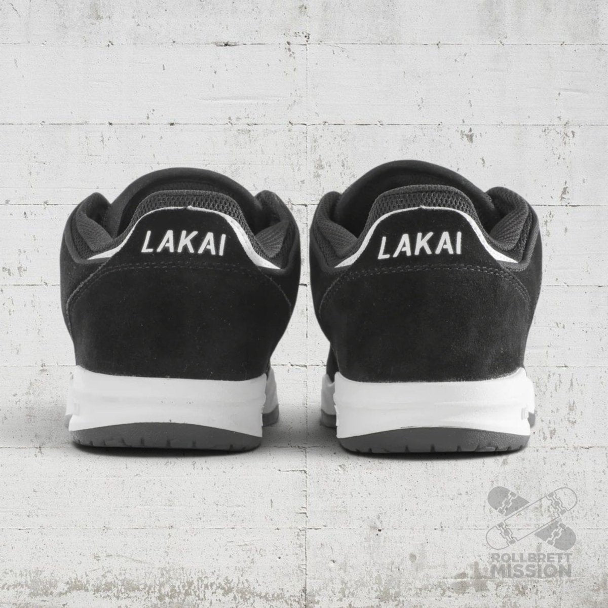 Telford Low Skateshoe black white suede - Skateboard - Schuhe - Rollbrett Mission
