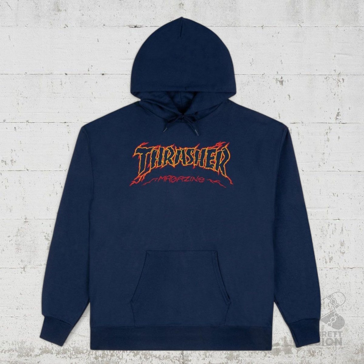 Thrasher Hoodie Cracked by Exteenager navy - Shirts & Tops - Rollbrett Mission