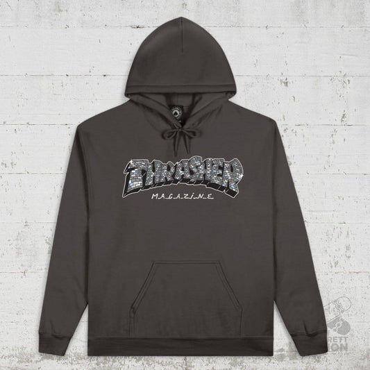 Thrasher Hoodie Disco by Spanky charcoal - Shirts & Tops - Rollbrett Mission