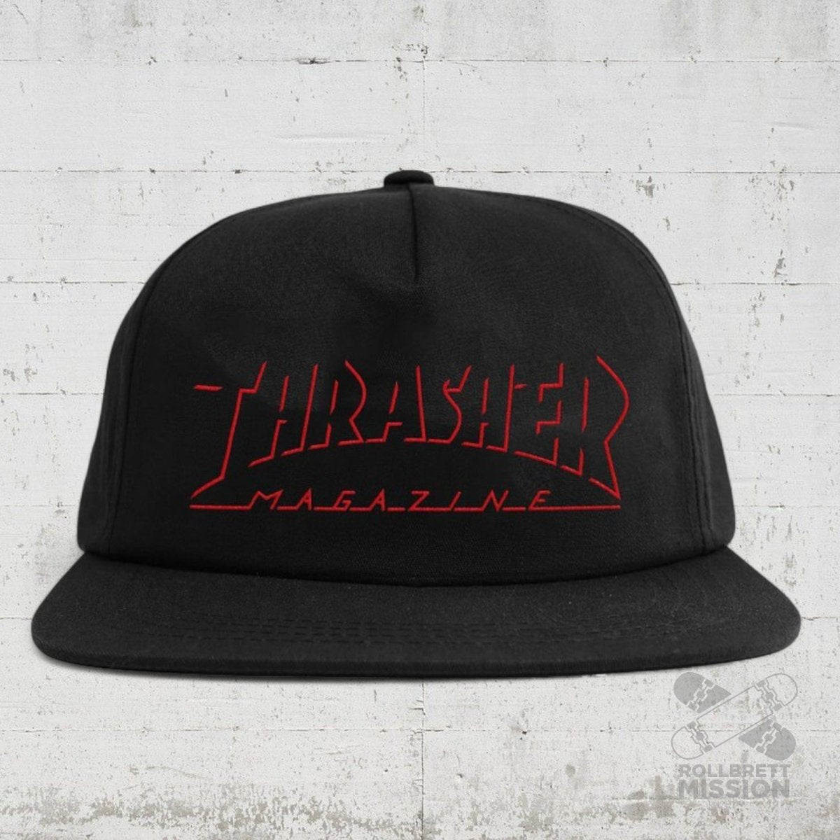 Thrasher Snapback Cap Shadow Mag black - Kopfbekleidung & - tücher - Rollbrett Mission