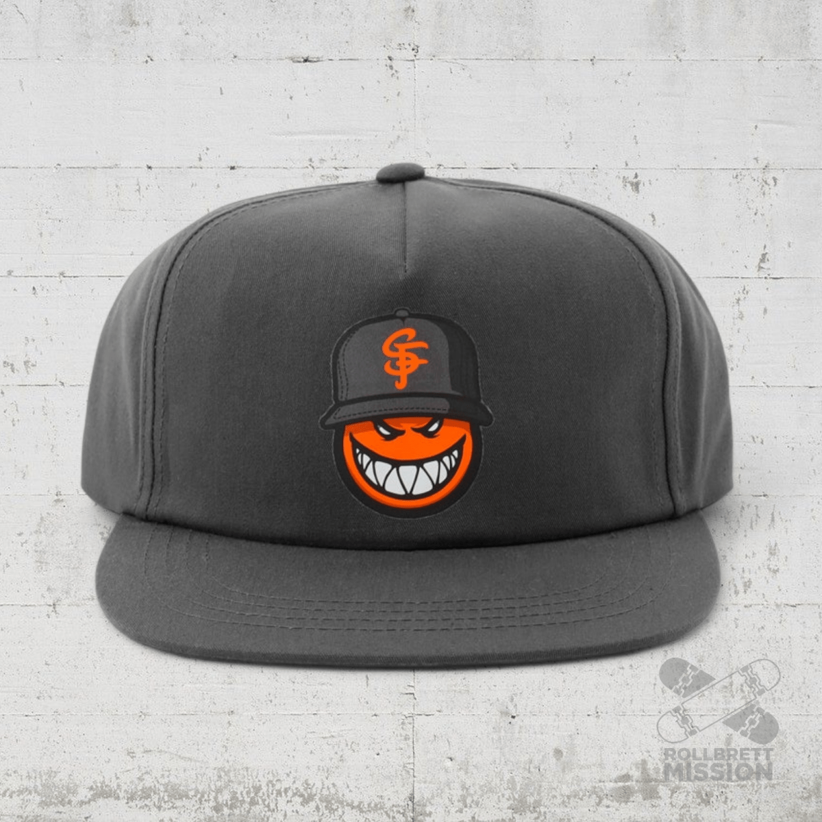 Thrasher x Spitfire Snapback Cap SF Loc charcoal - Kopfbekleidung & - tücher - Rollbrett Mission