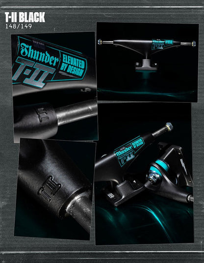 Thunder 149 T - II Truck matte black - Skateboard - Achsen - Rollbrett Mission
