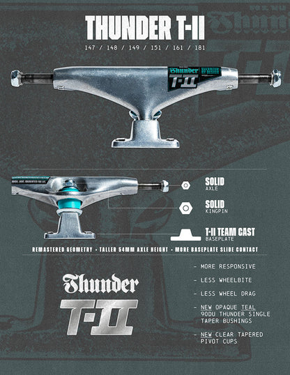 Thunder 181 T-II 10.0" Truck polished - Skateboard-Achsen - Rollbrett Mission