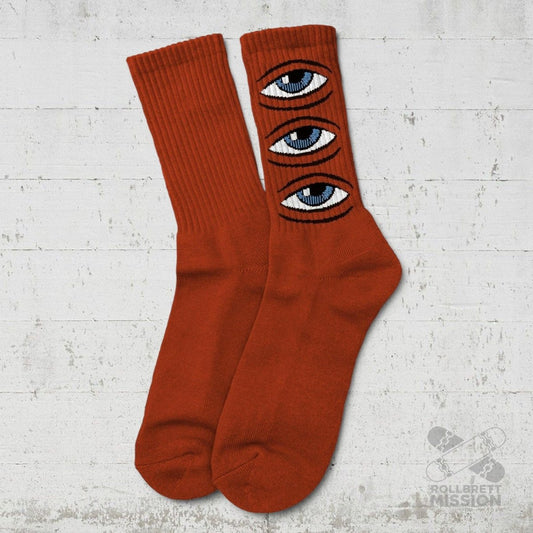 Toy Machine Socks Eye Stack orange Socken - Socken - Rollbrett Mission