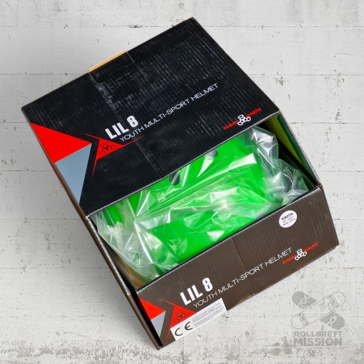 Triple Eight Lil 8 Dual Certified EPS Liner Helm glossy green - Skateboarding - Schutzausrüstung - Rollbrett Mission