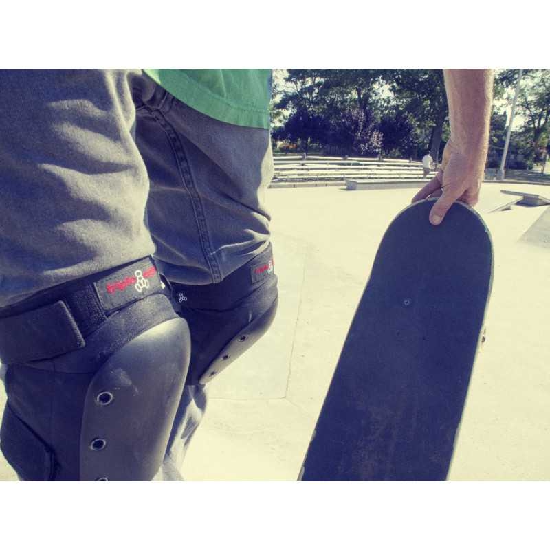 Triple Eight Street Knee Pads Knieschoner schwarz - grau - Skateboarding - Schutzausrüstung - Rollbrett Mission