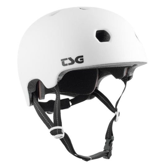 TSG Helm Meta satin white - Skateboarding - Schutzausrüstung - Rollbrett Mission
