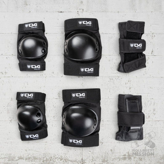 TSG Junior Protection Set black - Skateboarding-Schutzausrüstung - Rollbrett Mission