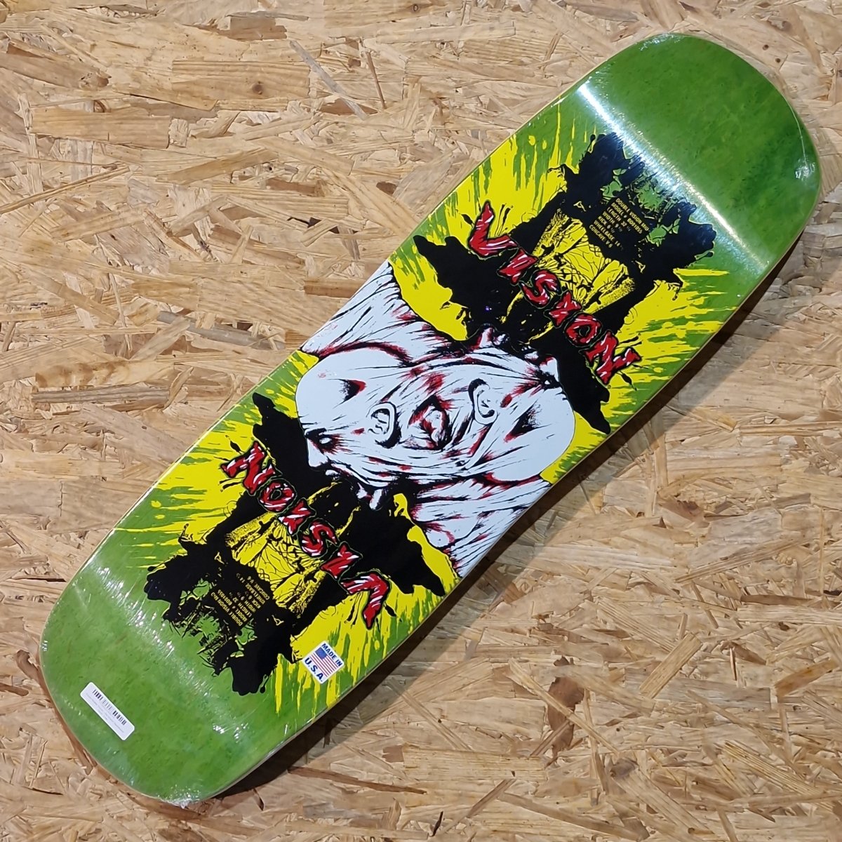 Vision Double Vision Oldschool Reissue Deck 9.5" lime green - Skateboard-Decks - Rollbrett Mission