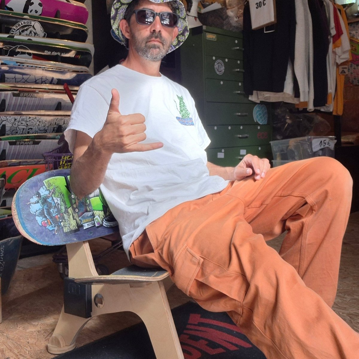 Wooden Skateboard Bench - Beine aus Holz für Sitzbank / Hocker - Hocker - Rollbrett Mission