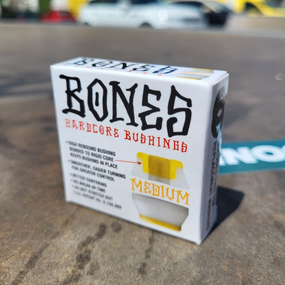 Bones Hardcore Bushings 91A Medium white - Skateboard-Kleinteile - Rollbrett Mission