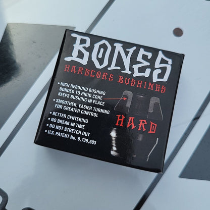 Bones Hardcore Bushings 96A hard black - Skateboard-Kleinteile - Rollbrett Mission