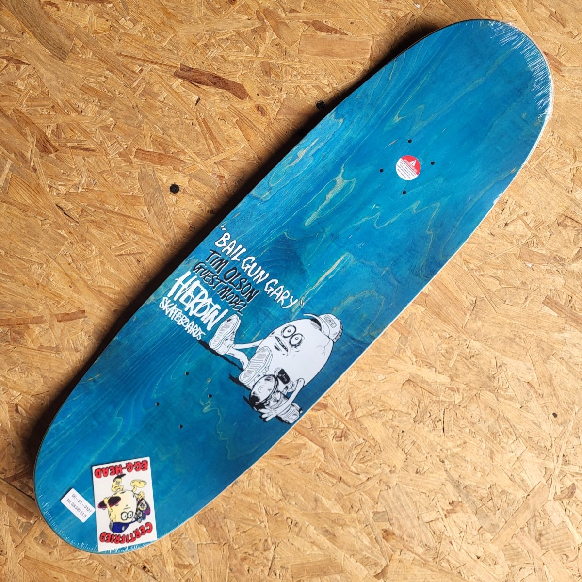 Heroin Skateboards Bail Gun Gary SYM Egg - Skateboard-Decks - Rollbrett Mission