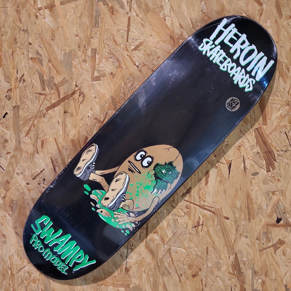 Heroin Skateboards Swampy Alligator Egg Sym Deck - Skateboard-Decks - Rollbrett Mission