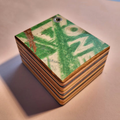 Hotsourkraut Geschenkbox Schatulle grün - Schmuck - Rollbrett Mission