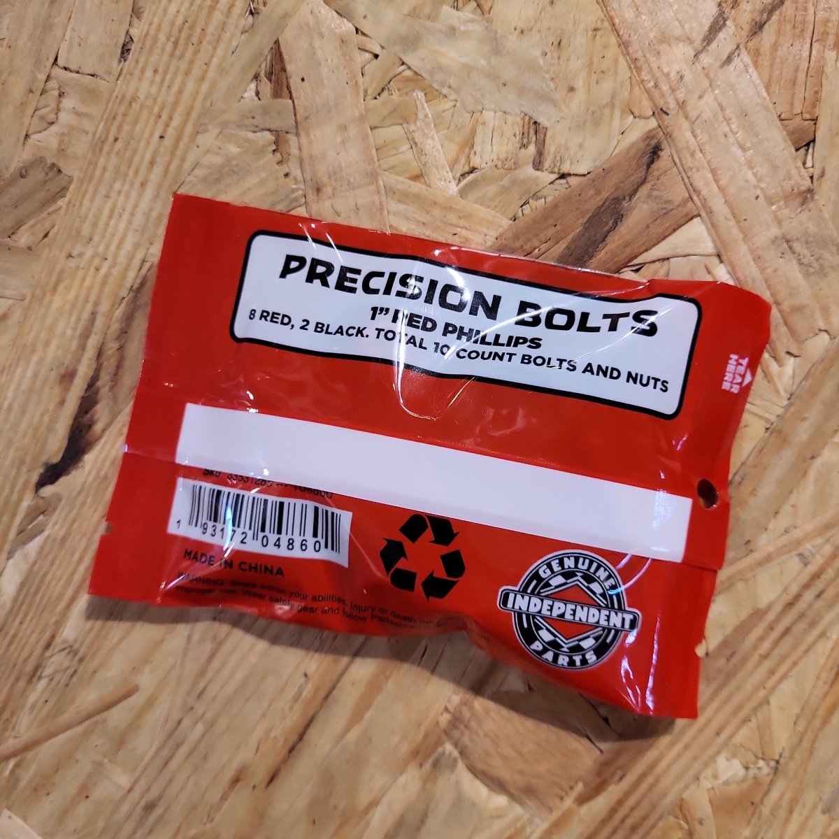 Independent 1" Kreuz Montageschrauben Bolts red - Rollbrett Mission