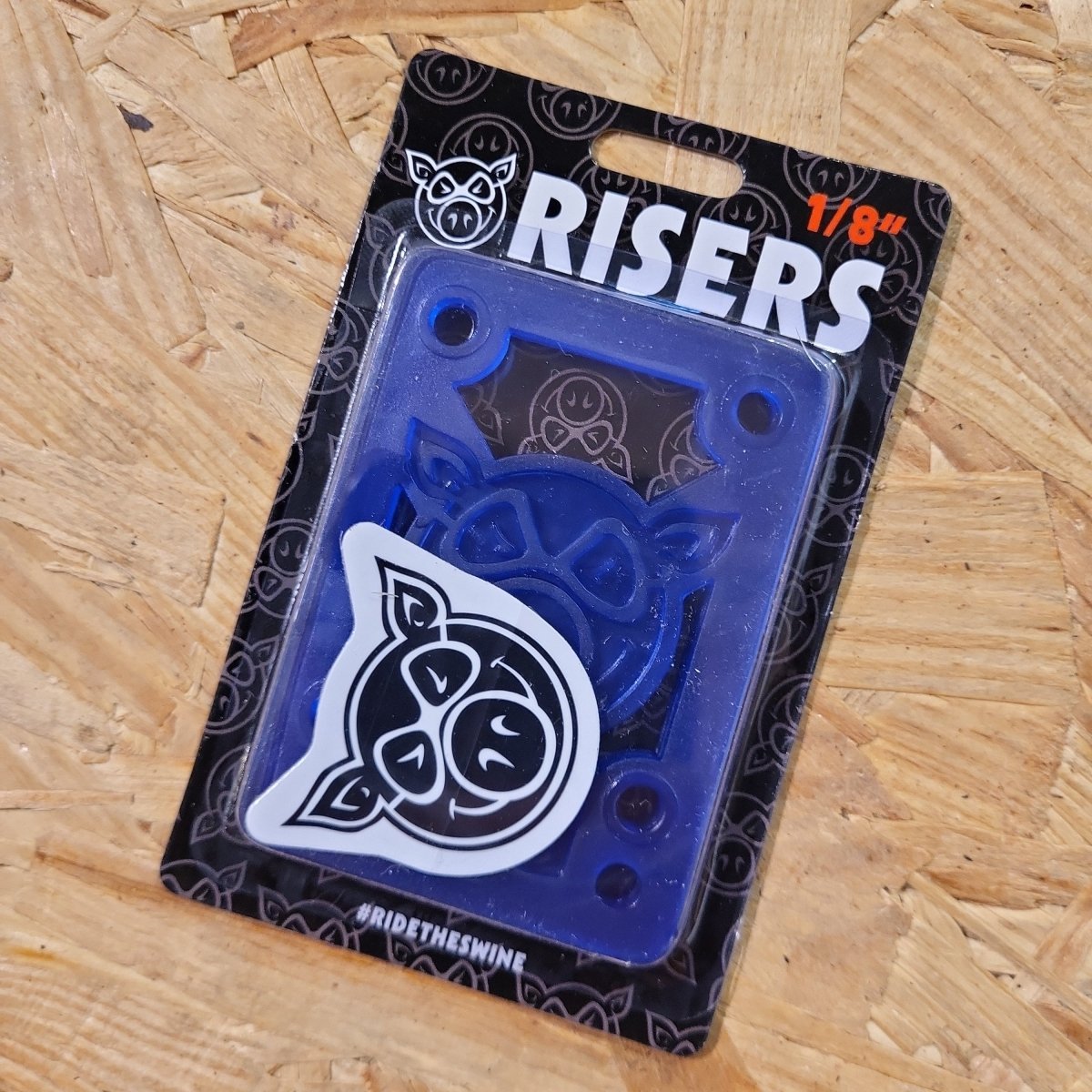 Pig 1/8" 3mm Rubber Riserpads Shockpads blue - Rollbrett Mission
