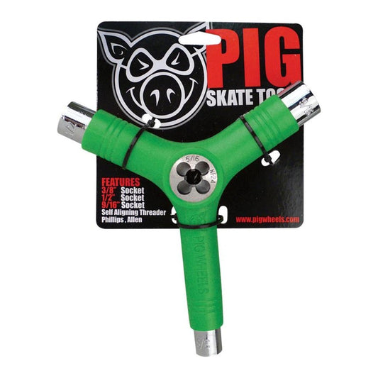 Pig Skate Tool mit Gewindeschneider Werkzeug grün - Rollbrett Mission