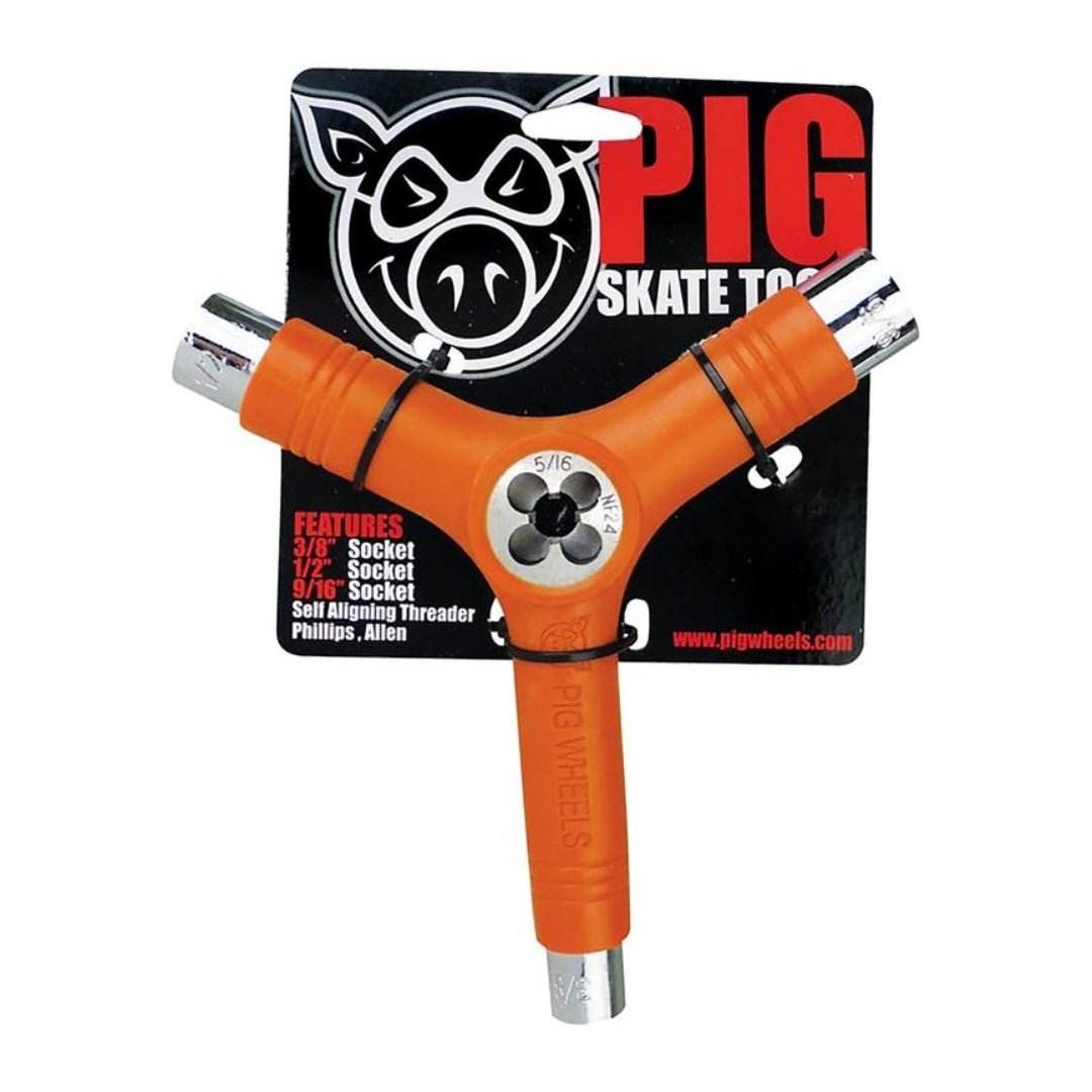 Pig Skate Tool mit Gewindeschneider Werkzeug orange - Rollbrett Mission