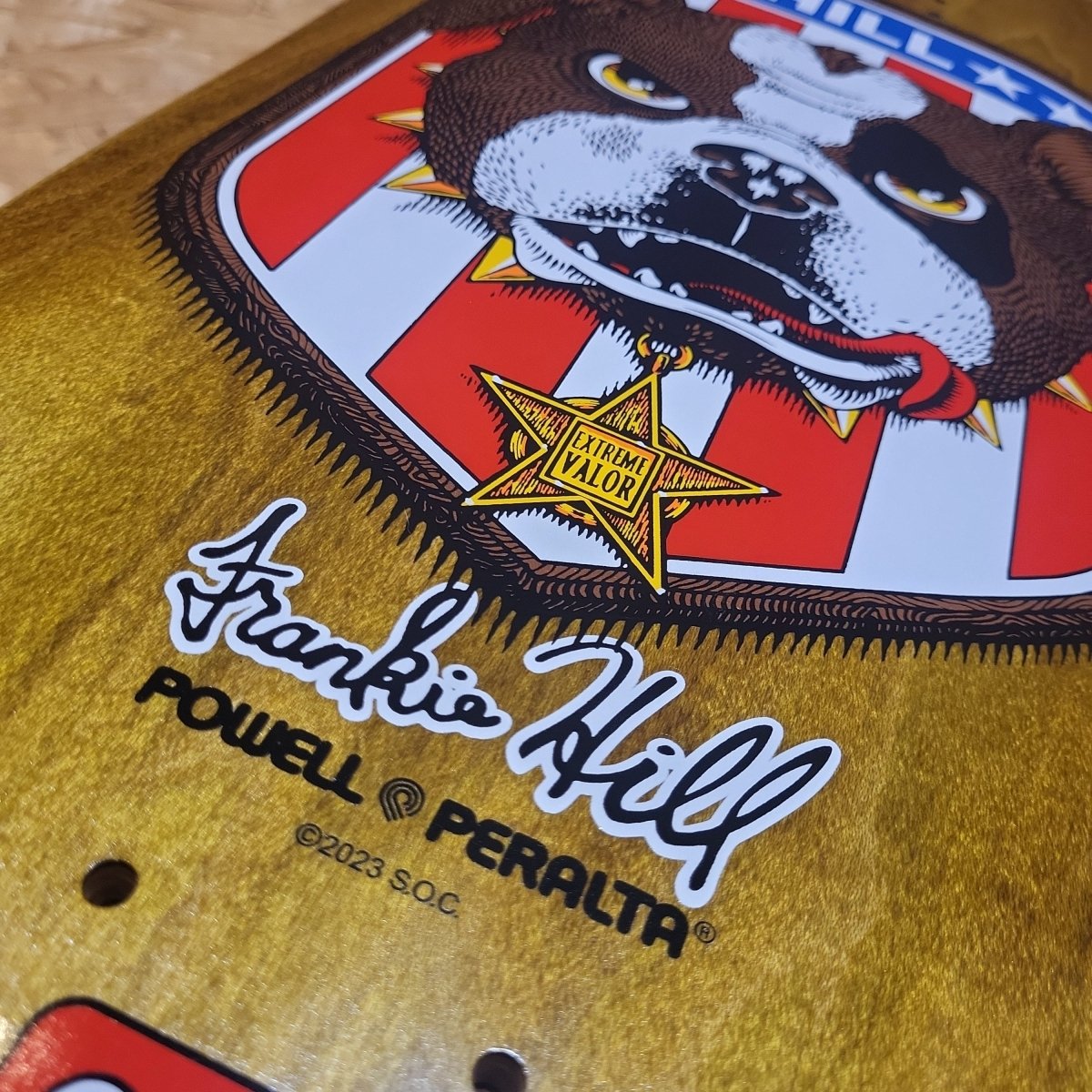 Powell-Peralta Frankie Hill Bulldog brown stain 10.0" Deck - Skateboard-Decks - Rollbrett Mission
