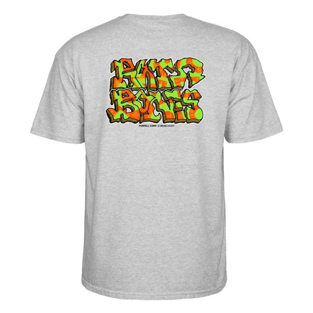 Powell Peralta T-Shirt Rat Bones Graffiti sport grey - Rollbrett Mission