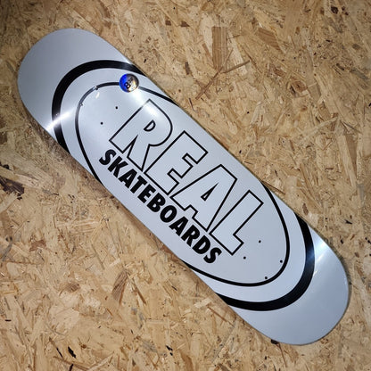 Real Team Classic Oval White Deck - Skateboard-Decks - Rollbrett Mission