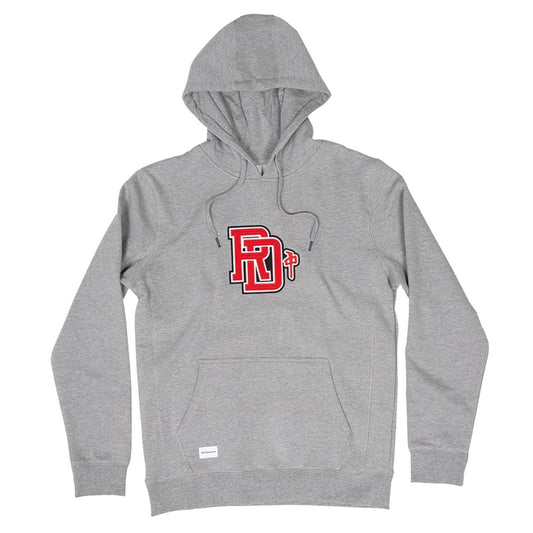 Red Dragon Hoodie Twill Monogram heather grey - Shirts & Tops - Rollbrett Mission
