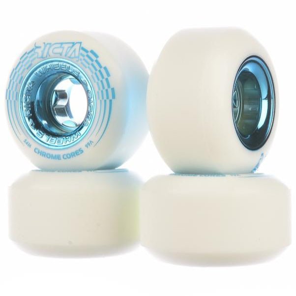 Ricta Chrome Core Wheels 99A whiteteal SkateboardRollen Rollbrett