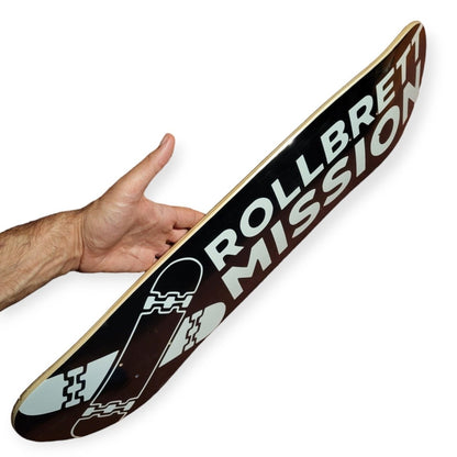 Rollbrett Mission Black Logo Mini Kids Deck - Skateboard-Decks - Rollbrett Mission