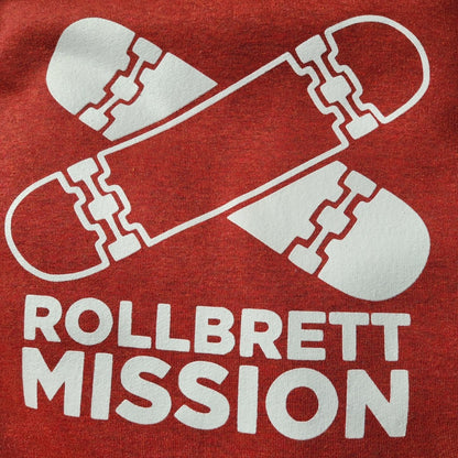 Rollbrett Mission Classic Hoodie melange Ziegelrot - Shirts & Tops - Rollbrett Mission