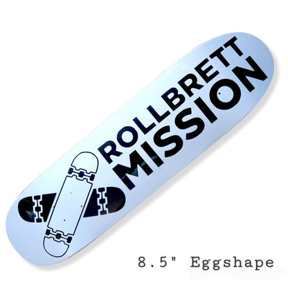 Rollbrett Mission Classic Logo Eggshape Deck 8.5" - Skateboard-Decks - Rollbrett Mission