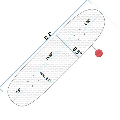 Rollbrett Mission Classic Logo Eggshape Deck 8.5" - Skateboard-Decks - Rollbrett Mission