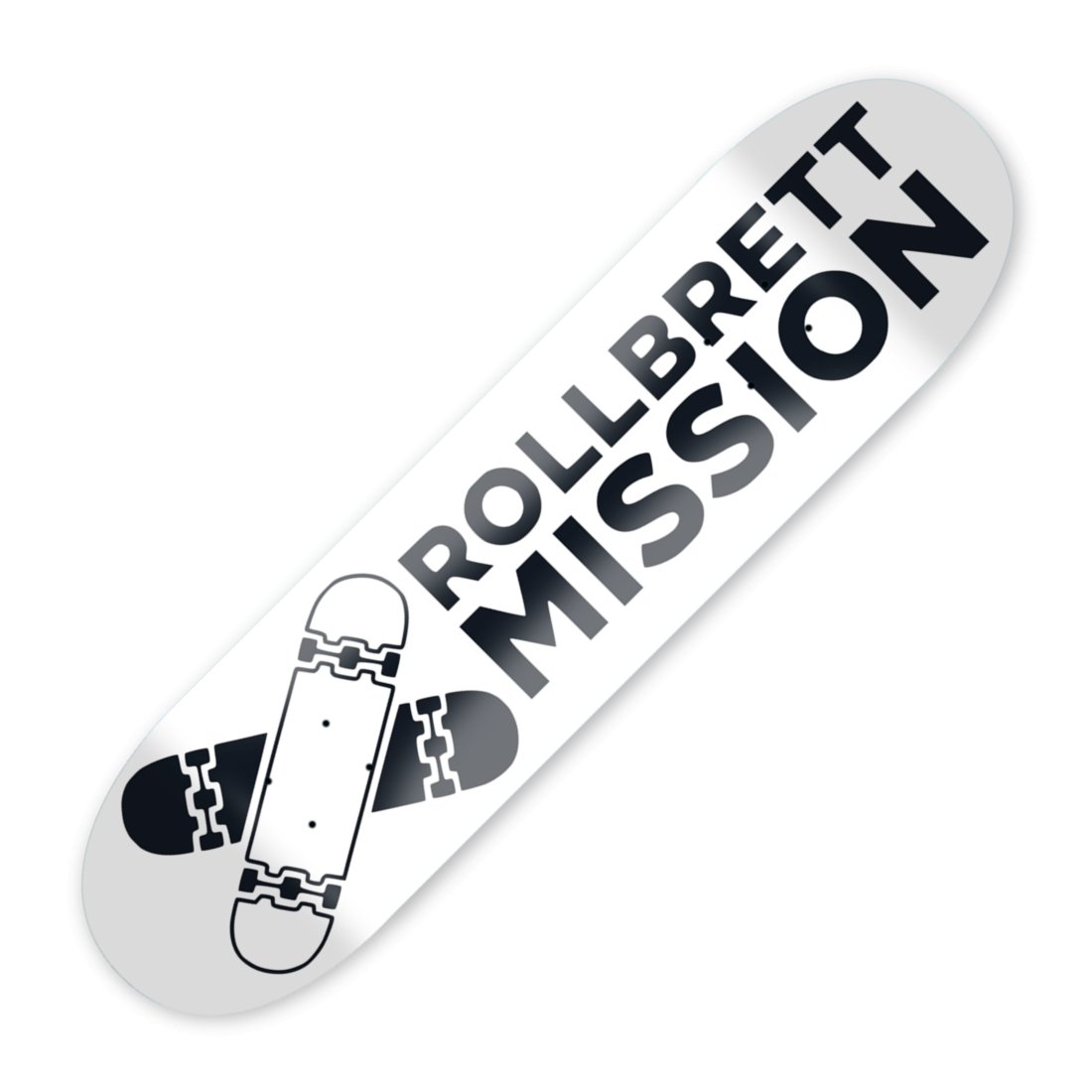 Rollbrett Mission Classic Logo Medium Concave Deck - Skateboard-Decks - Rollbrett Mission