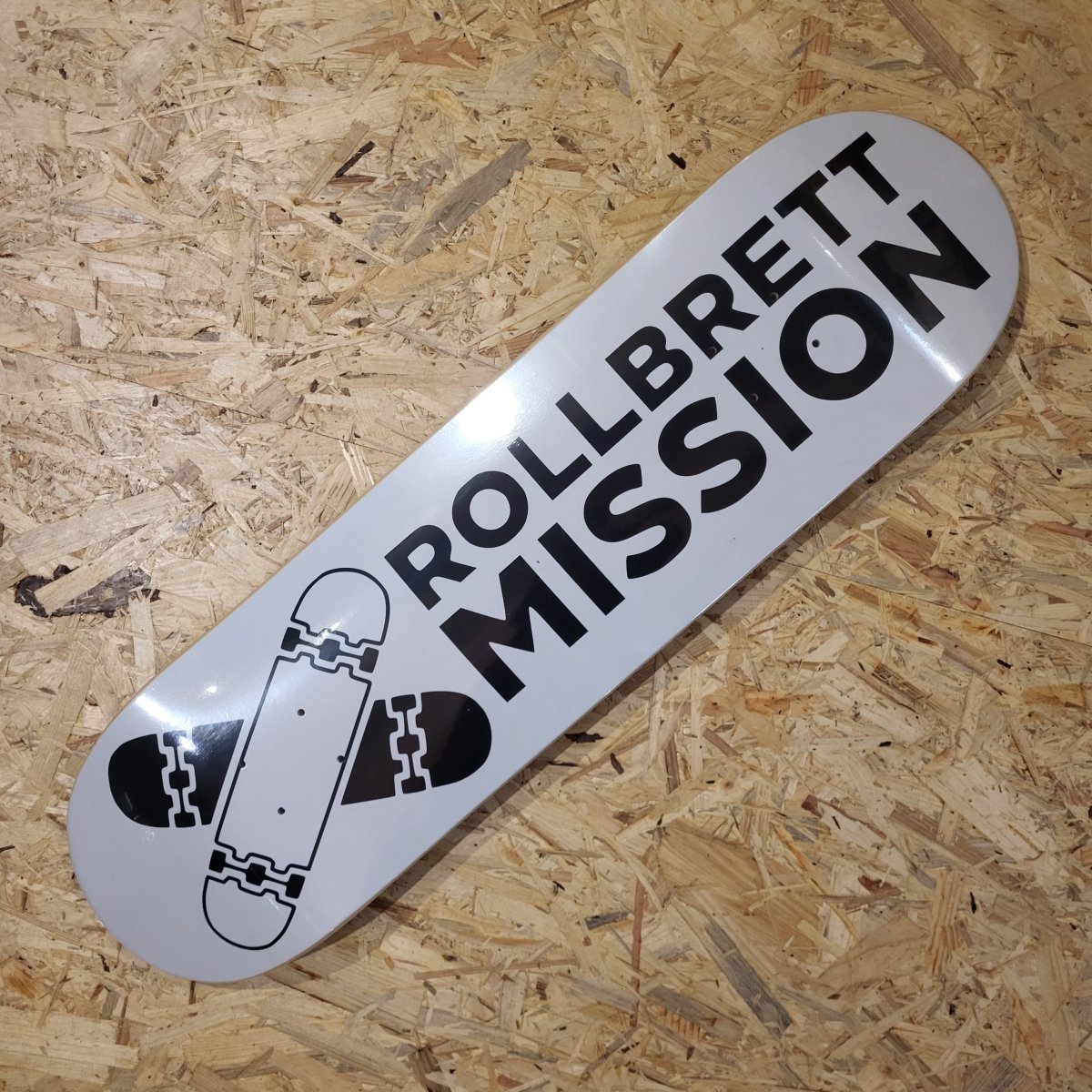 Rollbrett Mission Classic Logo Twin Doubletail Deck - Skateboard-Decks - Rollbrett Mission