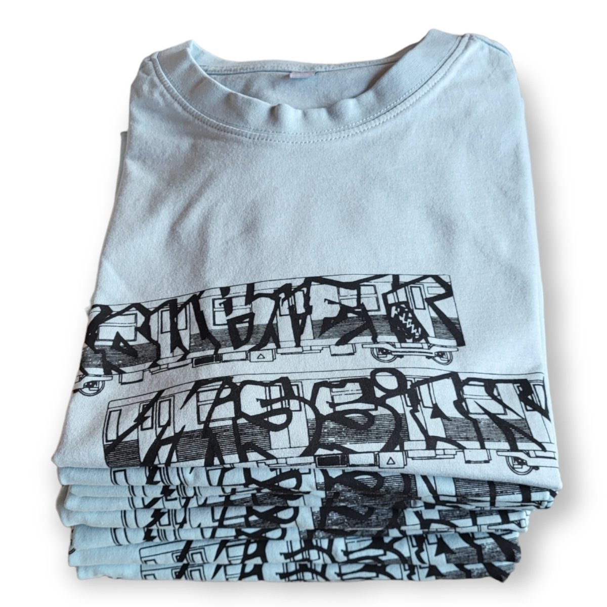 Rollbrett Mission Full Train T-Shirt hellblau - Shirts & Tops - Rollbrett Mission