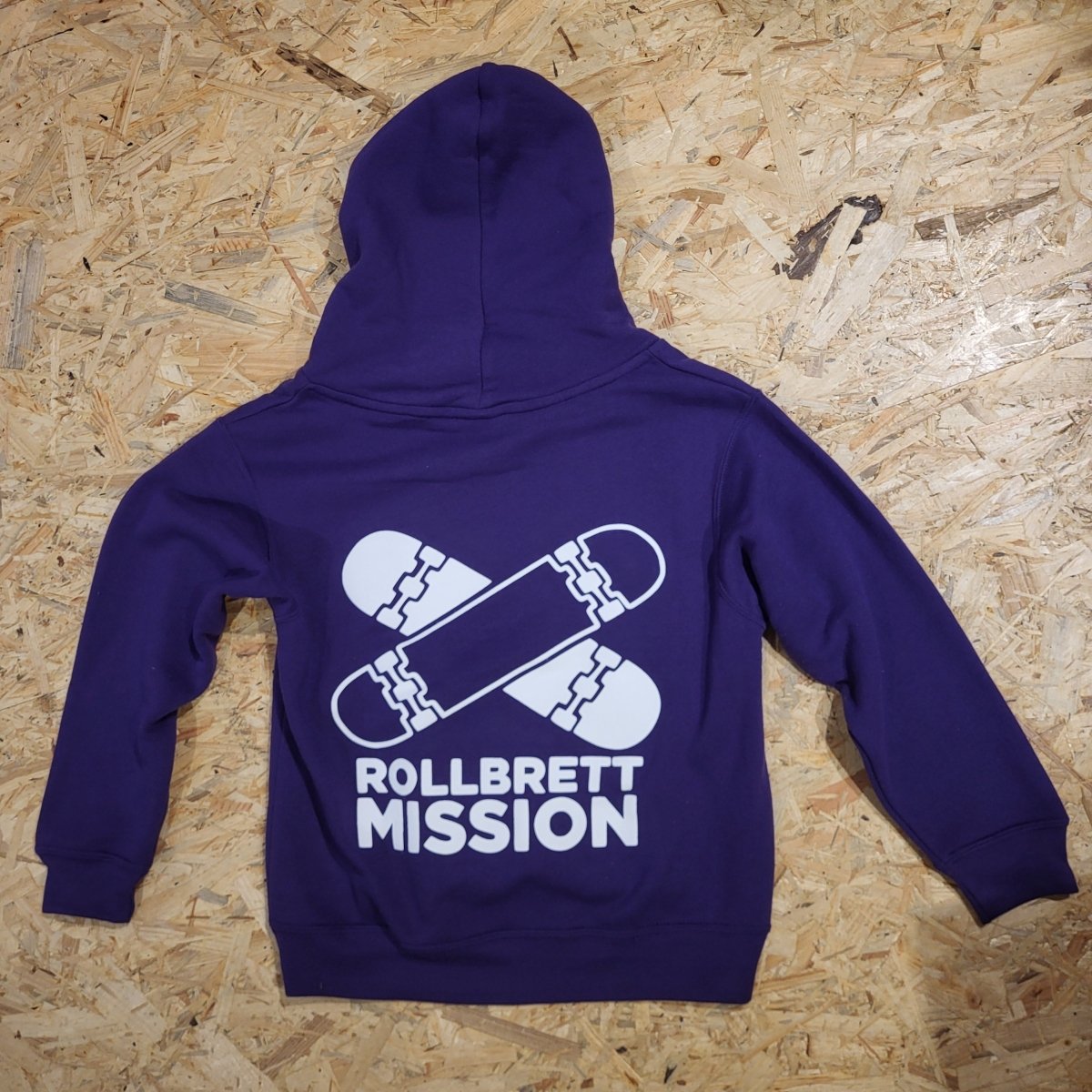 Rollbrett Mission Kids Hoodie Old School purple - Shirts & Tops - Rollbrett Mission