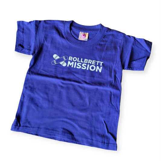 Rollbrett Mission Kids T-Shirt Bar Logo lila - Shirts & Tops - Rollbrett Mission