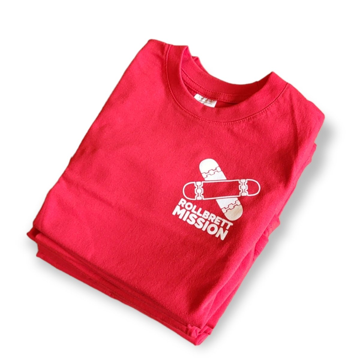 Rollbrett Mission Kids T-Shirt Mini Logo rot - Shirts & Tops - Rollbrett Mission