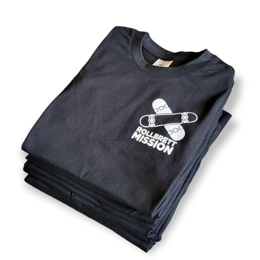 Rollbrett Mission Kids T-Shirt Mini Logo schwarz - Shirts & Tops - Rollbrett Mission
