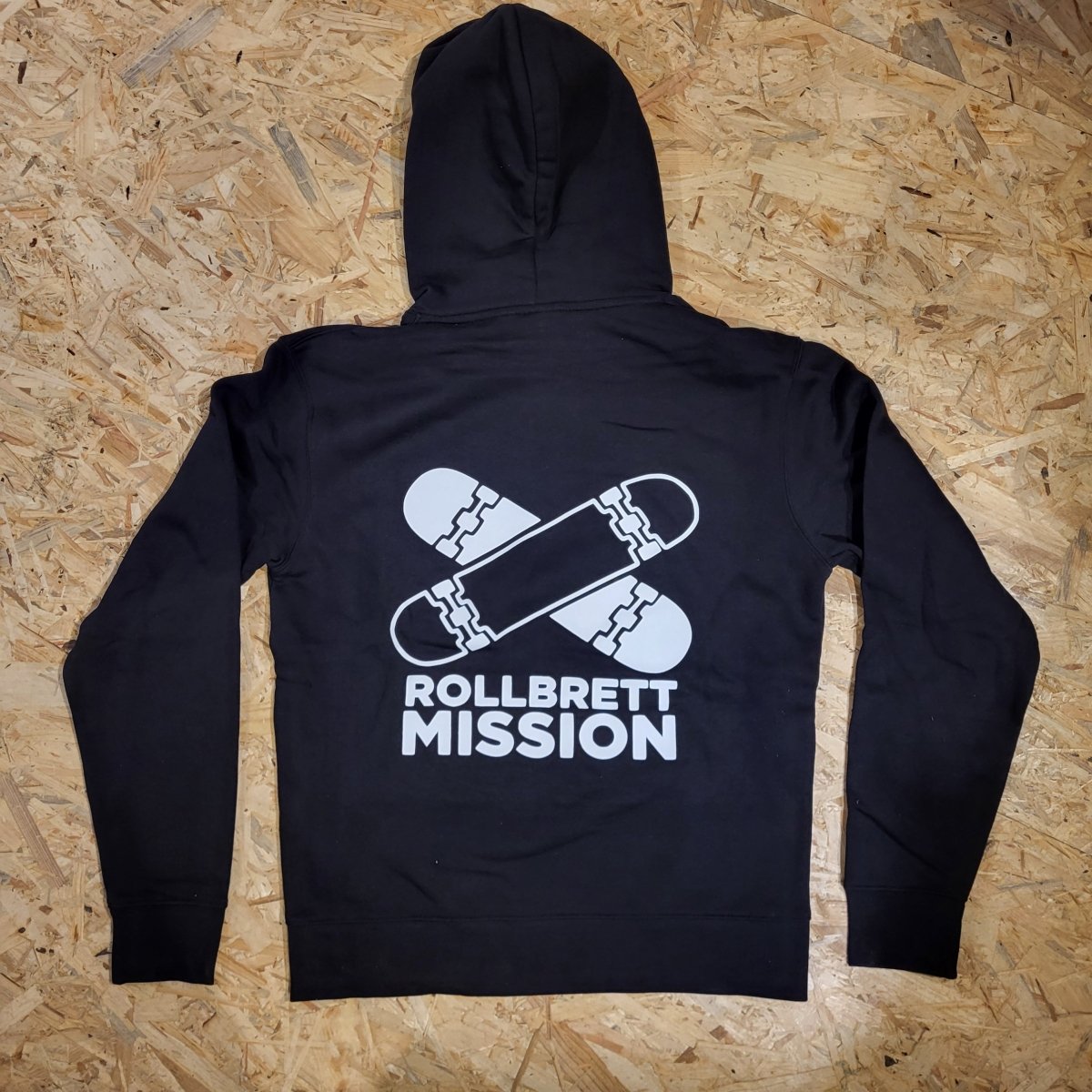 Rollbrett Mission Old School Hoodie black - Shirts & Tops - Rollbrett Mission